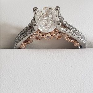 Veraggio Platinum 2.3 tw oval cut engagement ring